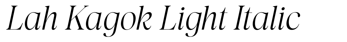 Lah Kagok Light Italic
